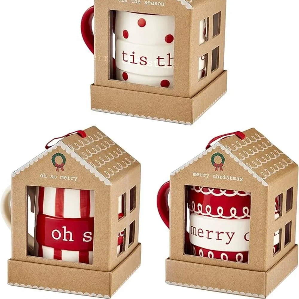 Mud Pie Merry Christmas Gingerbread House Boxed Mug/NWT